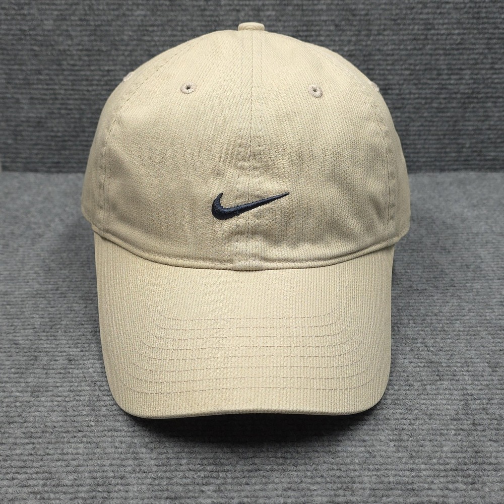Nike Hat Cap Strapback Adult Beige Twill Center Swoosh Golf Casual Outdoor